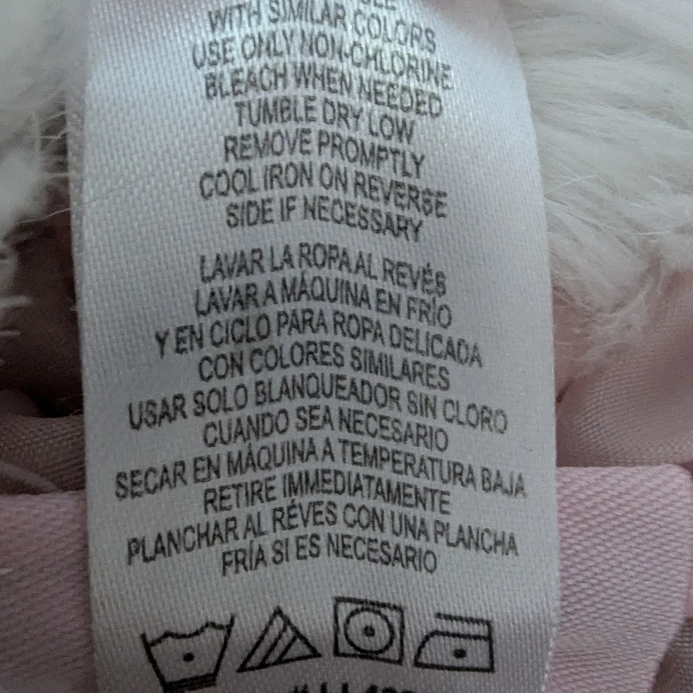 Little Lass Pink Vest with White Faux Fur Hood